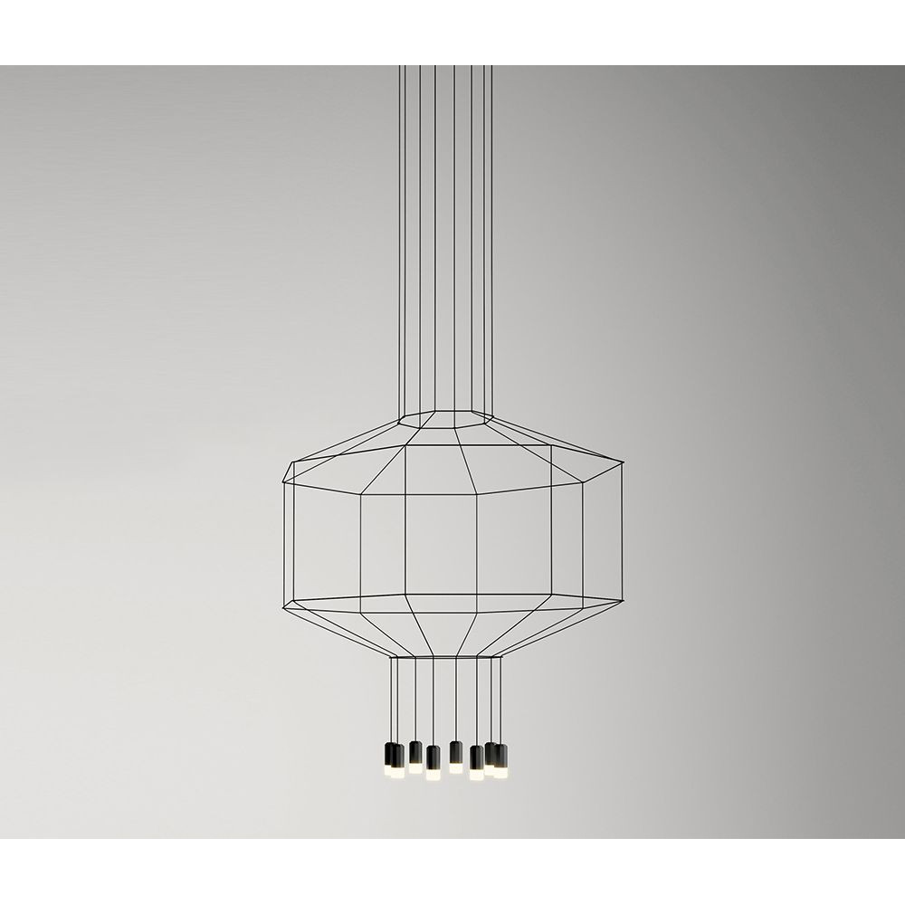 Lampada a sospensione Vibia Wireflow 8 luci