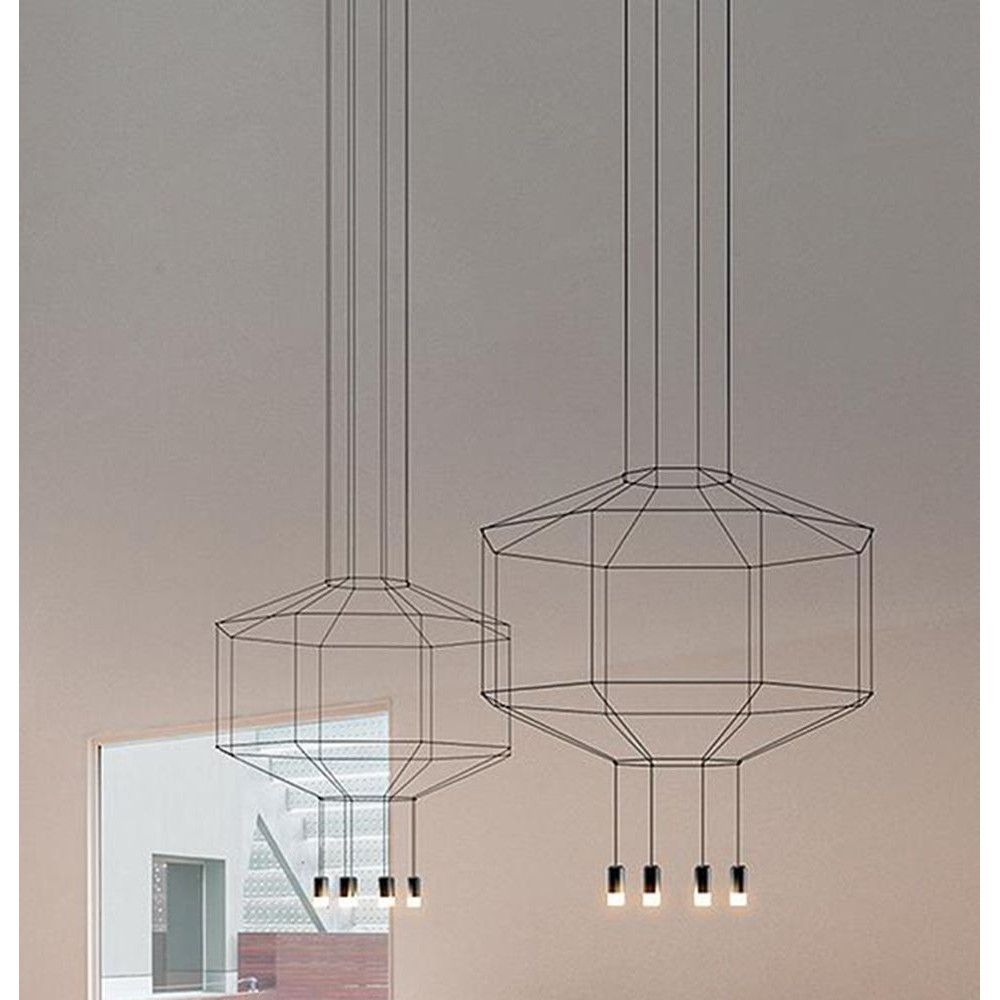 Lampada a sospensione Vibia Wireflow 8 luci (Diffusore senza vetro pressato) TITOLO DUPLICATO 1