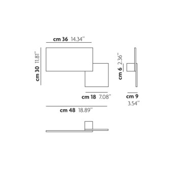 Lampada da parete Studio Italia Design Puzzle Square & Rectangle