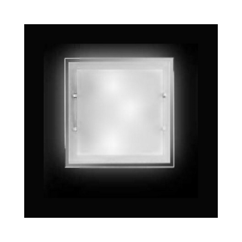 Lampada da soffitto quadrata Perenz 5744 Bianca (media - larghezza 40cm)
