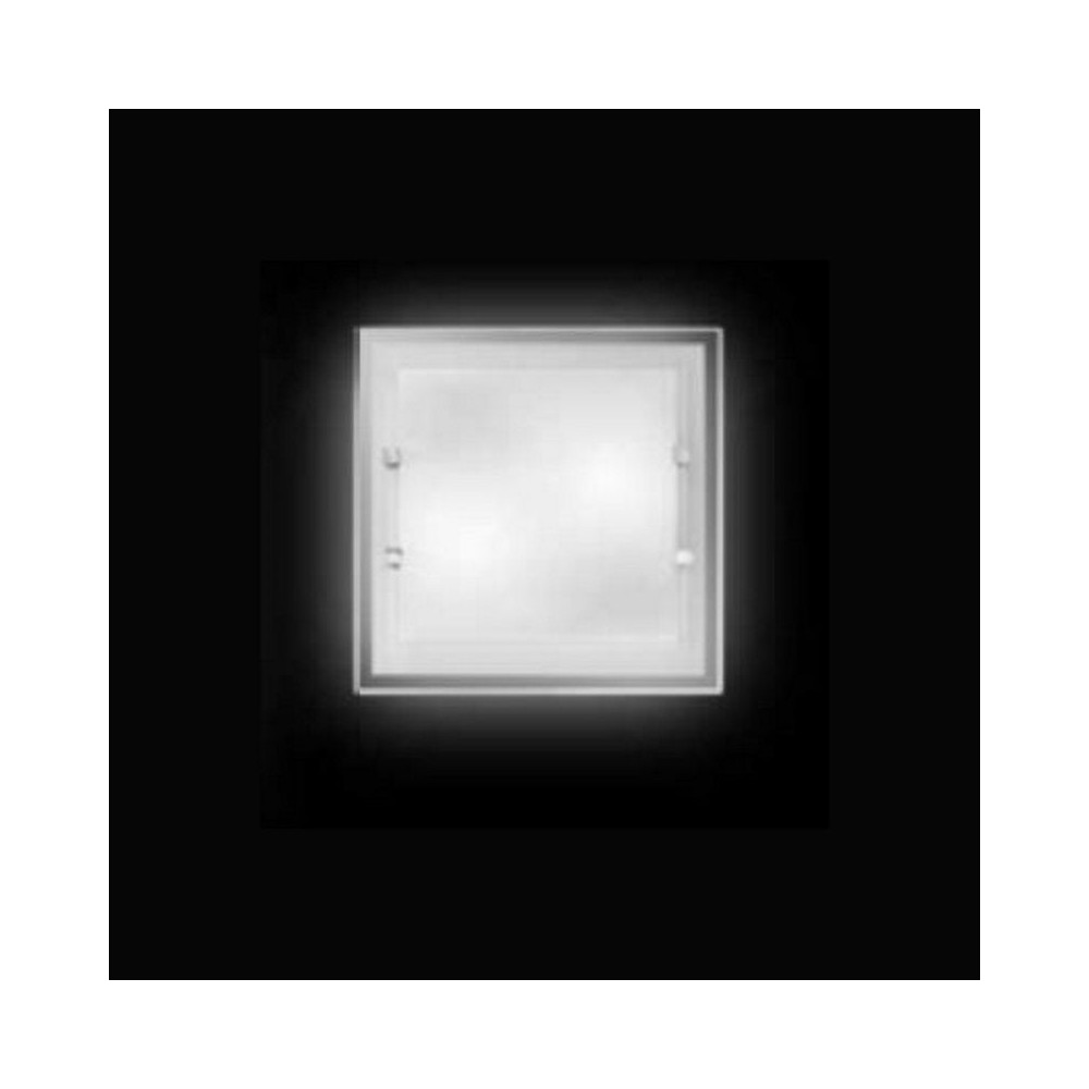 Lampada da soffitto quadrata Perenz 5742 Bianca (piccola - larghezza 30cm)