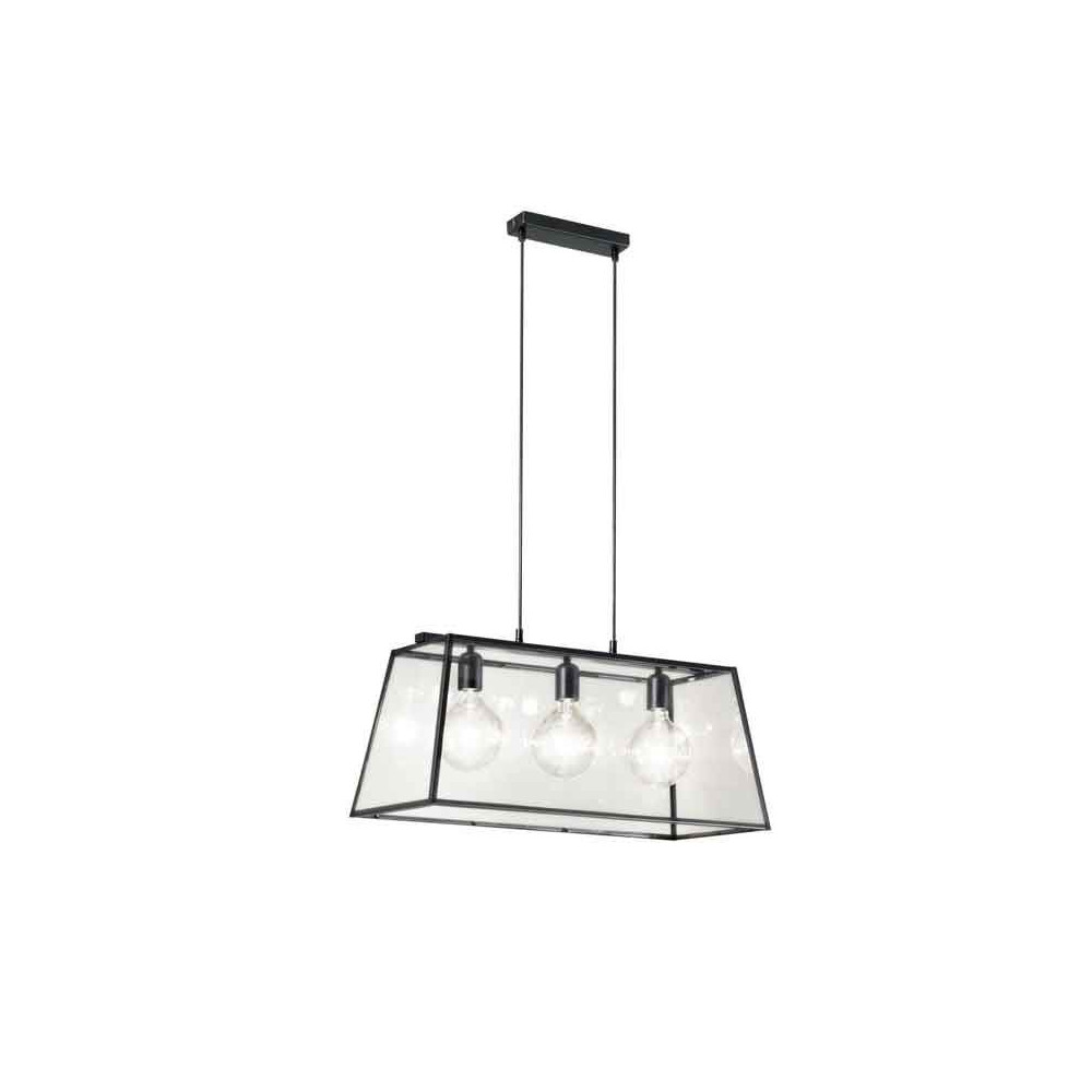 Lampada a sospensione Perenz in metallo nero 6278