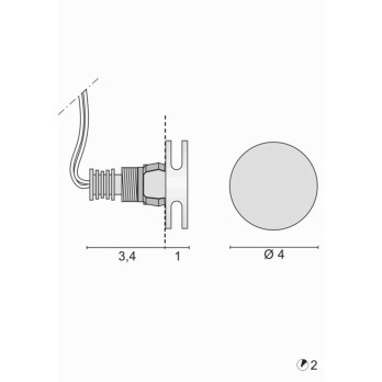 Faretto biemissione LED Egoluce Trim Tondo