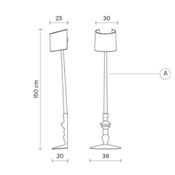 Lampada da terra Karman Alì E Babà