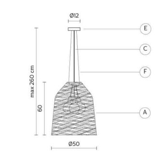 Lampada a sospensione Karman Black Out
