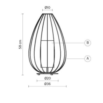 Lampada da terra/ tavolo Karman Cell (Altezza 58 cm)