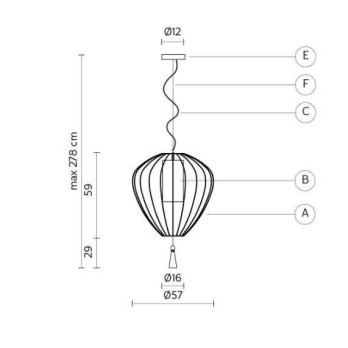 Lampada a sospensione Karman Cell 