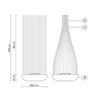 Lampada da terra LED Karman Don’t Touch per esterni