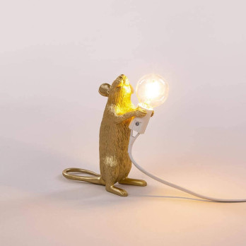 Seletti Mouse Step Standing Lamp Gold